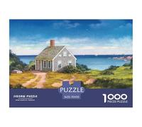 Coastal Cottage Scene Non Fading Material Fun Relaxing Activity, Reducing Anxiety And Enjoying Calm Time 70x50cm/1000pcs