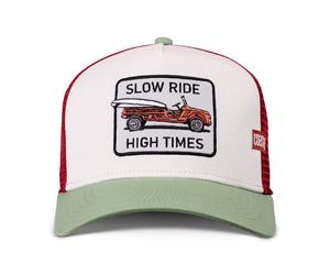Coastal HFT Cap Slow Ride Trucker Stone/Shilf Basecap Meshcap Da Spiaggia Surf