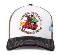 Coastal HFT Cappellino Trucker Bianco/Nero Waves Wheels & Wagging Tail
