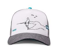 Coastal Hft Cappello Rider Bianco/Grigio High Trucker Maglia Berretto Snapback