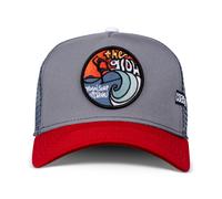 Coastal Hft Cappello The Glow Red / Grigio High Fitted Trucker USA Baseball