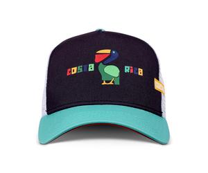 Coastal Hft Costa Rica Cappello Blu Marino High Fit Trucker Berretto Rete