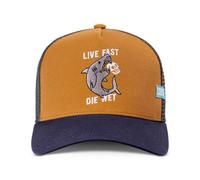Coastal HFT Die Wet Trucker Cap Marrone Chiaro/Blu Navy Unisex Mesh Hai