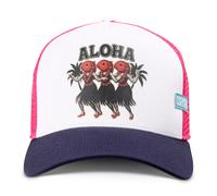 Coastal HFT Fishhead Aloha Trucker Cap Bianco/Blu Navy Cappello Surfer Mesh