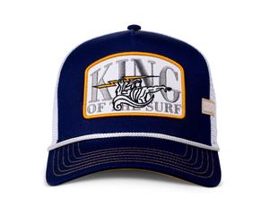 Coastal Hft King da Surf Trucker Cap Navy/Bianco Berretto Baseball Rete Beach