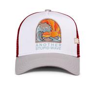 Coastal Hft Stupid Wave Trucker Cap Bianco/Grigio Baseball Berretto Rete Surf