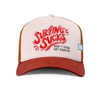 Coastal HFT Surfing S Trucker Cap Khaki/Weed - High Fitted Mesh Baseball Cappy - Surfer - Unisex Surfing Sports Basecap Berretto per il tempo libero + Stuff & Style Cap-Saver