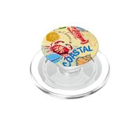 Coastal Lighthouse Sailboat Ocean Sunset Scenic Artwork PopSockets PopGrip per MagSafe