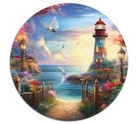 Coastal Lighthouses 1000 Pezzi Puzzle Circolare Divertimento Festa Aziendale Regalo Per Adulti E Bambini Da 14 Anni E Più 1000pcs (67.5x67.5cm)