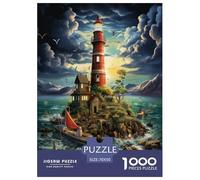 Coastal Lighthouses Jigsaw Puzzle Impossibili 1000Pcs Decorazione Per La Casa. Rilassamento E Intelligence Per Adulti E Ragazzi Da 14 Anni 70x50cm/1000pcs