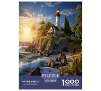 Coastal Lighthouses Jigsaw Puzzle Impossible 1000 Pezzi Decorazione Per La Casa. Rilassamento E Intelligence Per Adulti E Bambini Da 12 Anni 38x26cm/1000pcs