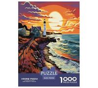 Coastal Lighthouses Jigsaw Puzzle Impossible 1000Pcs Decorazione Per La Casa. Giochi Rilassamento E Intelligence Per Adulti E Ragazzi Da 14 Anni 70x50cm/1000pcs