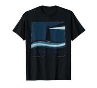 Coastal Living Lighthouse, Stampa Artistica, Decorazione Nautica Maglietta, Uomo, Nero, 6XL
