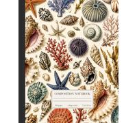 Coastal Treasures: A Vintage Marine Composition Notebook with Seashell, Coral, and Ocean Specimen Illustrations