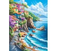 Coastal Village at Sunset Puzzle 300 Pezzi Sfida Logica E Pazienza Rompicapo Per Menti Brillanti Stimolo Cognitivo Esercizio Mentale Regalo Per Laurea 300 PCS