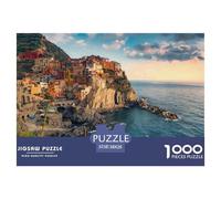 Coastal Village Scenery Durable Paper Construction Fun Challenging Game, Suitable for Adults And Teenagers in Relaxing Hours 38x26cm/1000pcs