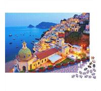 Coastal Villages At Dusk Puzzle 1000 Pezzi Night Town Art in Cartone Qualità Premium Per Adolescenti Bambini 12+ Educativo Passare Il Tempo Riunioni Amici 38x26cm/1000pcs