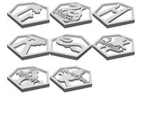Coaster Set with Wall Display - Harry Potter Hogwarts Houses Hexagonal Design