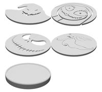 Coasters for Nightmare Before Christmas Collection - Dual Color Two-Tone Set