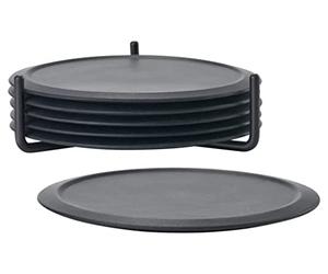 Coasters Silicone Set di 6, Black
