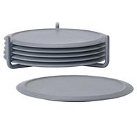 Coasters Silicone Set di 6, Cool Grey