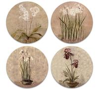 CoasterStone AS465 Subtle Flowers Absorbent Coasters, 4 - 1/10,2 cm, Set di 4