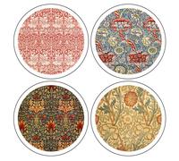 CoasterStone """"William Morris Textiles Collection"""" Sottobicchieri assorbenti da 4-1/4 pollici, set da 4