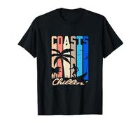 Coasts Chillin' - Coastal Sunrise Surf Retro Vibes Maglietta