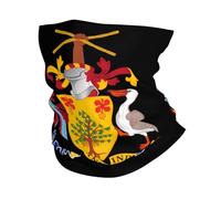 Coat of Arms of Barbados Barbadian Flag Uomo Donna Fascia Collo Elastico Scaldacollo Morbido Bandana per Pesca Montagna Sci Bici