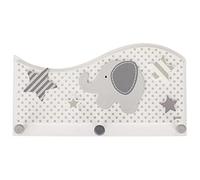 Goki 60737 Garderobe Bambini In Legno Elefante E Stelle Grigio Bianco 3 Ganci