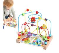Coater Per Il Labirinto Perle - Cubo Di Attività In Legno Per Bambini | Abacus Beads Game | Giocattoli Educativi Per I Bambini Per Sviluppare Belle Capacità Motorie, Conteggio, Riconoscimento Della Fo