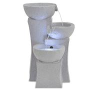 Coavain Illuminazione fontana in poliresina, 27,2 x 27,8 x 39,5 cm, materiali durevoli, fontana da giardino, decorazione per interni, crea un'atmosfera meditativa, facile da usare