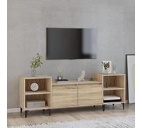 Coavain Mobile Porta TV Rovere Sonoma 160x35x55cm Multistrato - Mobiletto Basso da Terra in Legno a Giorno