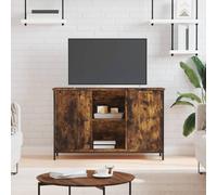 Coavain Mobile TV Rovere Fumo 100x35x65cm in Legno Multistrato Mobili TV Bassi Mobile TV Basso Mobile per Televisore Armadio TV Mobili Porta TV da Terra Mobiletto Legno Mobile TV Legno