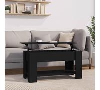 Coavain Tavolini da Caffè, Tavolino da Salotto, Tavolino Basso in Legno per Soggiorno Salotto Nero 101x49x52 cm