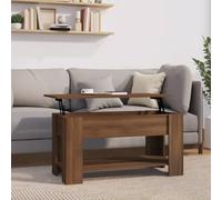 Coavain Tavolini da Caffè, Tavolino da Salotto, Tavolino Basso in Legno per Soggiorno Salotto Rovere Marrone 101x49x52 cm
