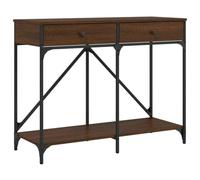 Coavain Tavolo consolle per soggiorno, 100 x 39 x 78,5 cm, con superficie liscia, materiale durevole, per camera, tavolo d'ingresso, per riviste, libri, oggetti decorativi, colore marrone, effetto
