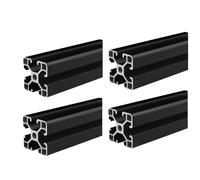Coavoo 4 Pezzi 4040 Profilo in alluminio 400mm Long,40mm x 40mm Profilo in alluminio anodizzato nero T-Slot Standard Lineare Rail Telaio per Stampante DIY 3D DIY e macchina CNC