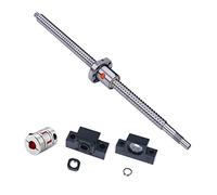 Coavoo Vite a sfera SFU1204 2100 mm, filettatura a sfera C7 con dado filettato a sfera con supporto EK10/EF10 e set di frizione da 5 x 8 mm per CNC