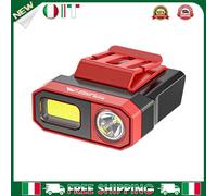 # COB LED Sensor Headlamp Waterproof Headlight Clip-on Cap Torch Light (Red)