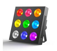 COB LED Wallwasher Luce da Palcoscenico 135W, 9 PCS 4 in 1 RGBW perle lampada Supporto dmx512 Sound Control Adatto per Halloween, matrimonio, festa, discoteca