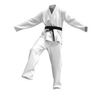 Yanny Cob-ra Kai Costume da donna con fascia per karate Gi Cosplay Costume No Mercy Uomo, bianco, 170-180