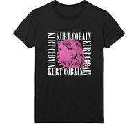 Cobain Kurt - T-Shirt # L Unisex Black # Head Shot Frame