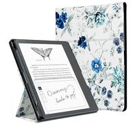 CoBak Custodia per Kindle Scribe - Custodia in pelle premium con portapenne, modalità di riposo automatico - Compatibile con Kindle Scribe da 10,2 pollici (versione 2022/2024) - Pianta blu