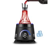 Cobalance Refrigeratore elettrico per vino e decanter con ventilatore per vino, 1,5 l, caraffa in vetro e refrigeratore per bottiglie, controllo della temperatura 24 ore, per vino rosso e bianco, 2 in