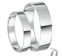 Cobalto Matrimonio Anelli Piatto Tribunale Comfort 4&6mm Lui e Lei Abbinato Band