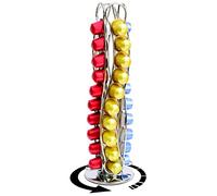 COBB INDUSTRIES® - Isis CH0016 - Portacapsule rotary in metallo acciaio inossidabile compatibile per Nespresso Capienza 40 capsule Stand porta capsule di caffè
