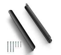 Cobbe Confezione da 10 maniglie a T solide da 12,7 cm con foro centrale per armadietti da cucina, maniglie e tiranti neri opachi per armadi e cassetti da bagno, hardware per armadietti