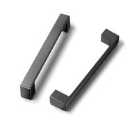 Cobbe Confezione da 10 maniglie quadrate per armadietti da cucina, colore nero opaco, 12,7 cm, per armadietti da cucina, armadietti, cassetti, cassettiere
