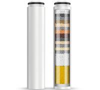 Cobbe Confezione da 2 filtri di ricambio per soffione doccia portatile, filtri addolcitori per acqua dura, rimuove cloro e sostanze chimiche, riduce il prurito secco della pelle